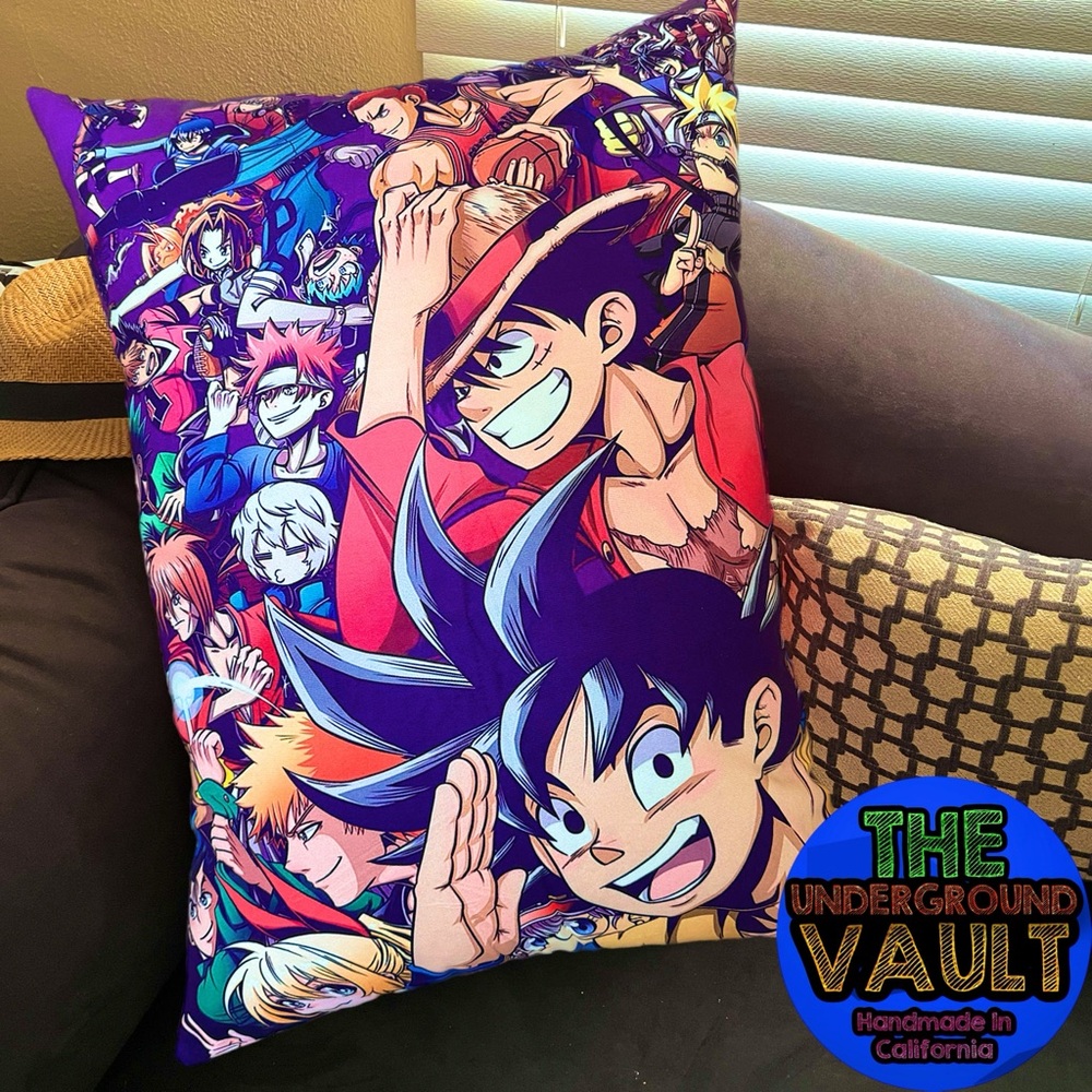 Premium Quality 24x18 Anime Naruto Dragon Ball Goku Luffy Demon Kpop Pillow